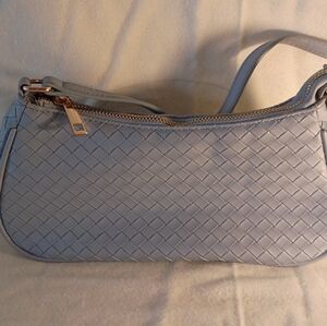 Woven Blue Shoulder Bag